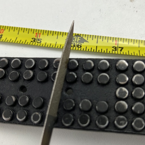 Vintage Sean John Black Leather Belt with silver Studs - Picture 8 of 9